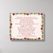 Scripture, Psalm 11, Flowerful Canvas Afdruk (Voorkant)