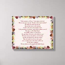 Scripture, Psalm 11, Flowerful Canvas Afdruk