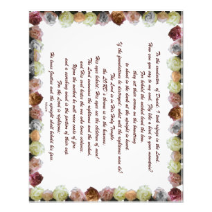 Scripture, psalm 11, Flowerful Foto Afdruk