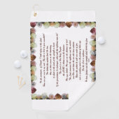 Scripture, psalm 11, Flowerful Golfhanddoek (Insitu)