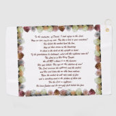 Scripture, psalm 11, Flowerful Golfhanddoek (Horizontaal)