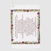 Scripture, psalm 11, Flowerful Golfhanddoek (Voorkant)