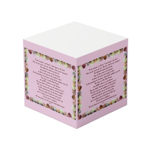 Scripture, Psalm 11, Flowerful Kubus (Voorkant hoekig)