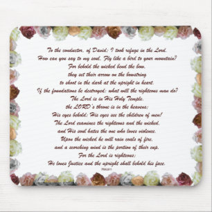 Scripture, psalm 11, Flowerful Muismat