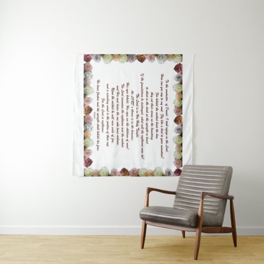 Scripture, psalm 11, Flowerful Wandkleed (In Situ (horizontaal))