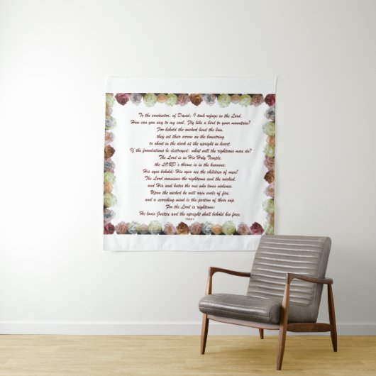 Scripture, psalm 11, Flowerful Wandkleed (In situ)