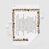 Scripture, Psalm 11, Green Gray Roses Golfhanddoek (Insitu)