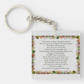 Scripture, Psalm 11, Green Gray Roses Sleutelhanger (voorkant)