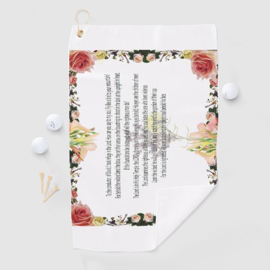 Scripture, Psalm 11, kleurrijke ventilator Golfhanddoek (Insitu)