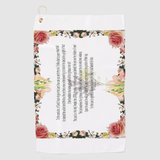 Scripture, Psalm 11, kleurrijke ventilator Golfhanddoek (Voorkant)