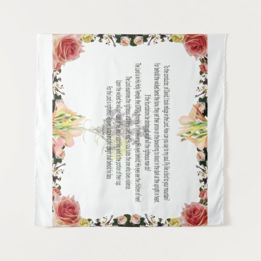 Scripture, Psalm 11, kleurrijke ventilator Wandkleed (Voorkant (horizontaal))