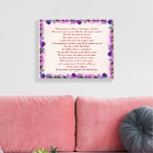 Scripture, Psalm 11, Purple Roses Canvas Afdruk (Insitu (Woonkamer))