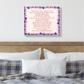 Scripture, Psalm 11, Purple Roses Canvas Afdruk (Insitu (Slaapkamer))