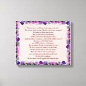 Scripture, Psalm 11, Purple Roses Canvas Afdruk (Voorkant)