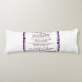Scripture, Psalm 11, Purple Roses Lichaamskussen (Voorkant)