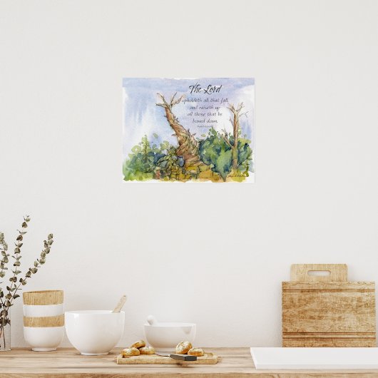 Scripture Psalm 145 Bristlecone Pine Tree Desert Poster (Keuken)