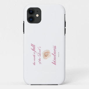 Scripture, Psalm 33, Full Kindness White Rose Case-Mate iPhone Case