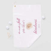 Scripture, Psalm 33, Full Kindness White Rose Golfhanddoek (Insitu)