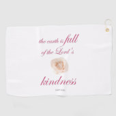 Scripture, Psalm 33, Full Kindness White Rose Golfhanddoek (Horizontaal)