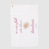 Scripture, Psalm 33, Full Kindness White Rose Golfhanddoek (Voorkant)