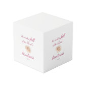Scripture, Psalm 33, Full Kindness White Rose Kubus (Achter hoekig)