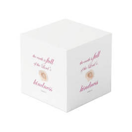 Scripture, Psalm 33, Full Kindness White Rose Kubus