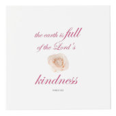 Scripture, Psalm 33, Full Kindness White Rose Kubus (Voorkant)