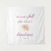 Scripture, Psalm 33, Full Kindness White Rose Wandkleed (Voorkant (horizontaal))