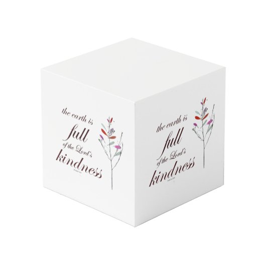 Scripture, Psalm 33, Kindness, Kubus (Voorkant hoekig)