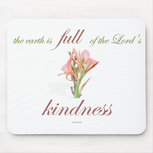 Scripture, Psalm 33, Lord's Kindness, Lily Muismat (Voorkant)
