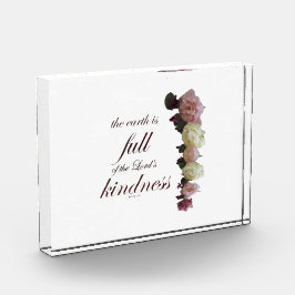 Scripture, Psalm 33, White and Pink Roses Fotoblokken