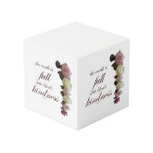 Scripture, Psalm 33, White and Pink Roses Kubus (Voorkant hoekig)
