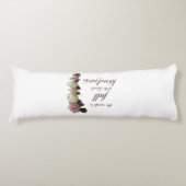 Scripture, Psalm 33, White and Pink Roses Lichaamskussen (Voorkant)