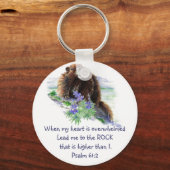 Scripture Psalm 61:2 het Aanmoedigen van Waterverf Sleutelhanger (Voorkant)