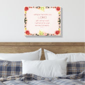 Scripture Psalm 9, Floral Canvas Afdruk (Insitu (Slaapkamer))