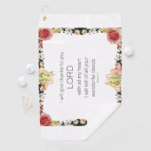 Scripture Psalm 9, Floral Golfhanddoek (Insitu)