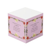 Scripture Psalm 9, Floral Kubus (Achter hoekig)