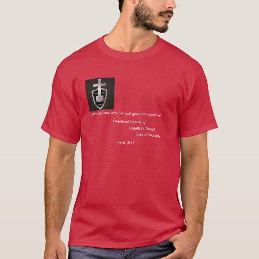Scripture T Shirt, Saiah 5:20 T-shirt (Voorkant)