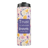 Scripture Thermal Tumbler Floral Design Thermosbeker (Voorkant)