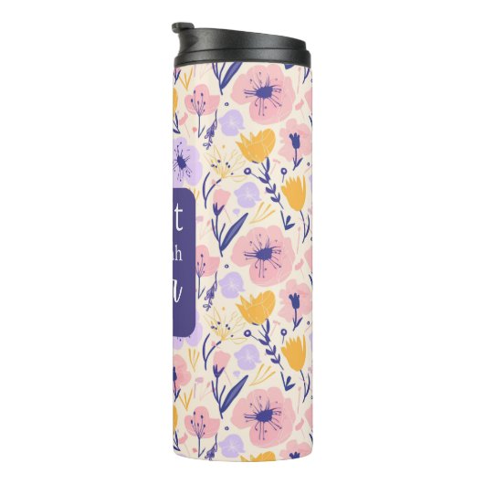 Scripture Thermal Tumbler Floral Design Thermosbeker (Geroteerd rechts)