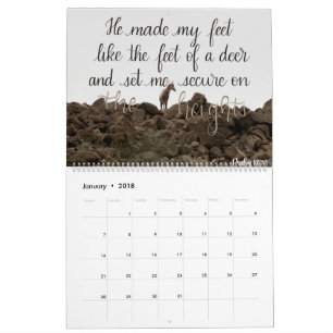 Scripture Verse 2018 Hand Lettered Calendar Kalender