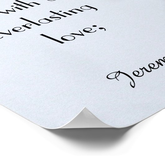 Scripture Verse Quote Jeremiah 31:3 Wall Poster (Hoek)