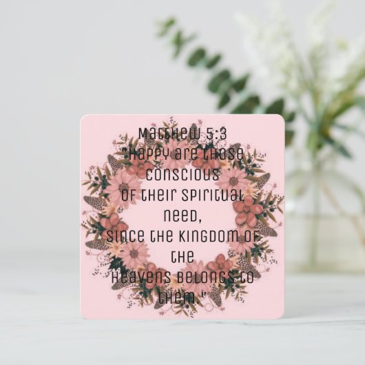 Scripture Verse Spiritueel Matthew Kingdom (Staand voorkant)