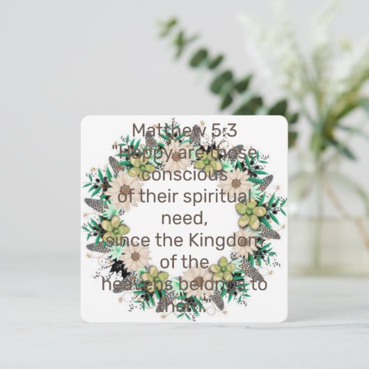 Scripture Verse Spiritueel Matthew Kingdom (Staand voorkant)