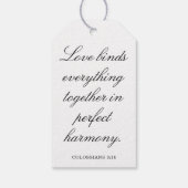 Scripture Wedding Centerpiece, Bridal Shower Decor Cadeaulabel (Achterkant)