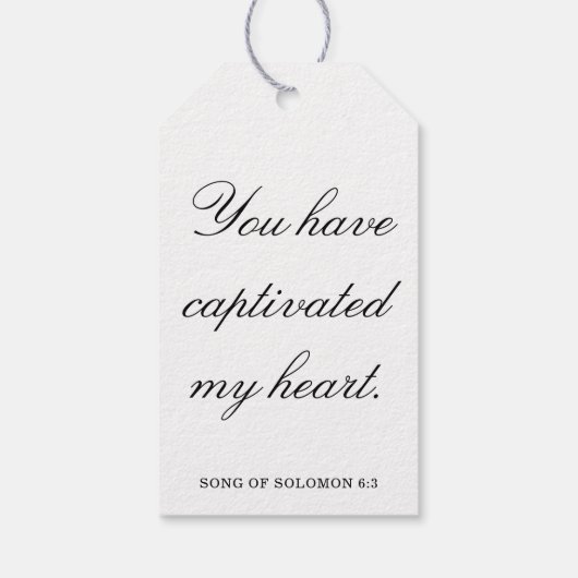 Scripture Wedding Centerpiece, Bridal Shower Decor Cadeaulabel (Achterkant)
