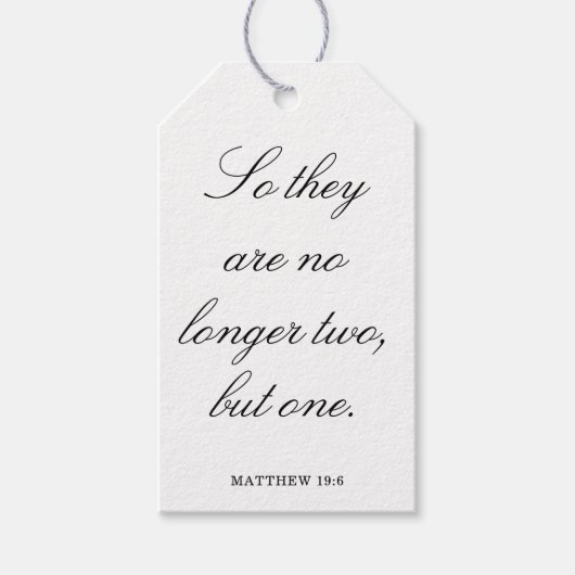 Scripture Wedding Centerpiece, Bridal Shower Decor Cadeaulabel (Voorkant)