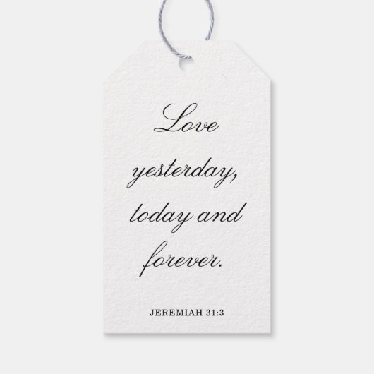 Scripture Wedding Centerpiece, Bridal Shower Decor Cadeaulabel (Achterkant)