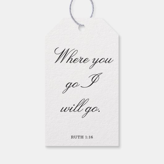 Scripture Wedding Centerpiece, Bridal Shower Decor Cadeaulabel (Achterkant)