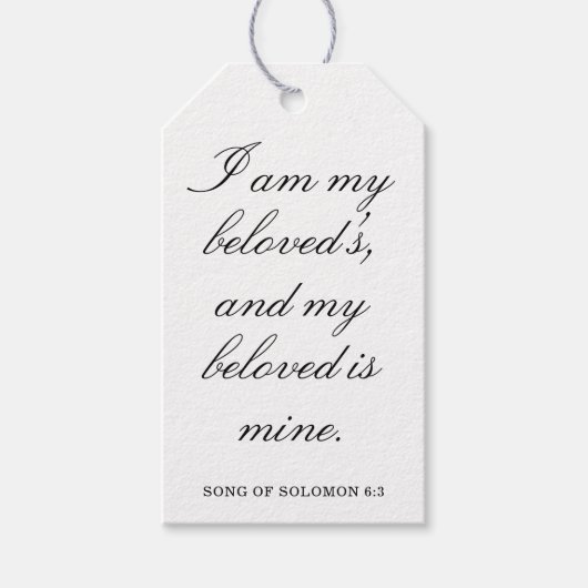 Scripture Wedding Centerpiece, Bridal Shower Decor Cadeaulabel (Voorkant)